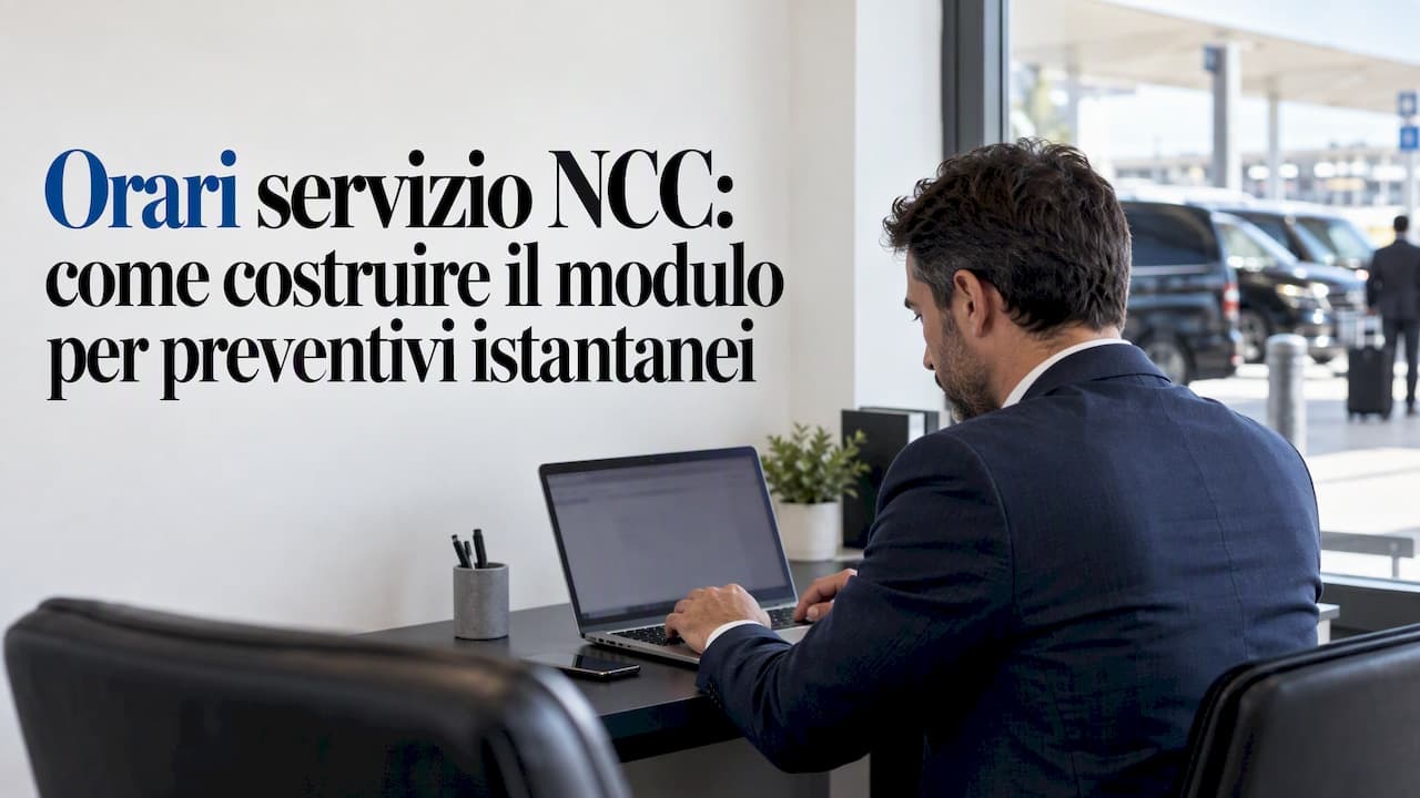 Orari servizio NCC: come costruire il modulo per preventivi istantanei